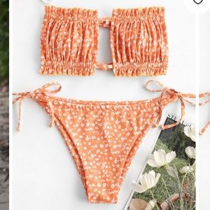 Zaful Adjustable Orange Bikini